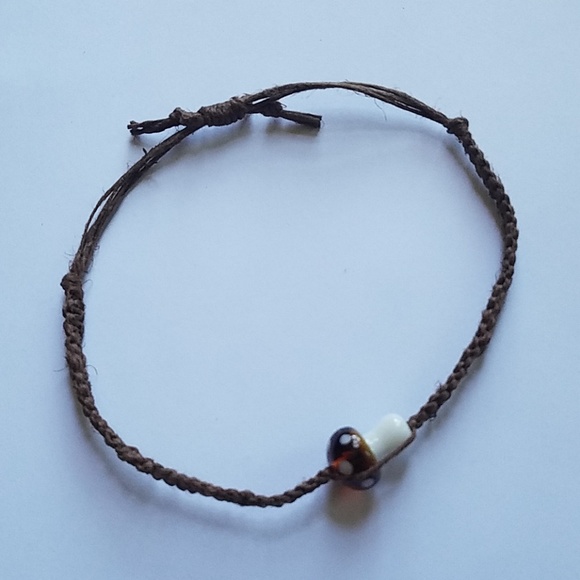 Hemp Mushroom anklet - Picture 2 of 6